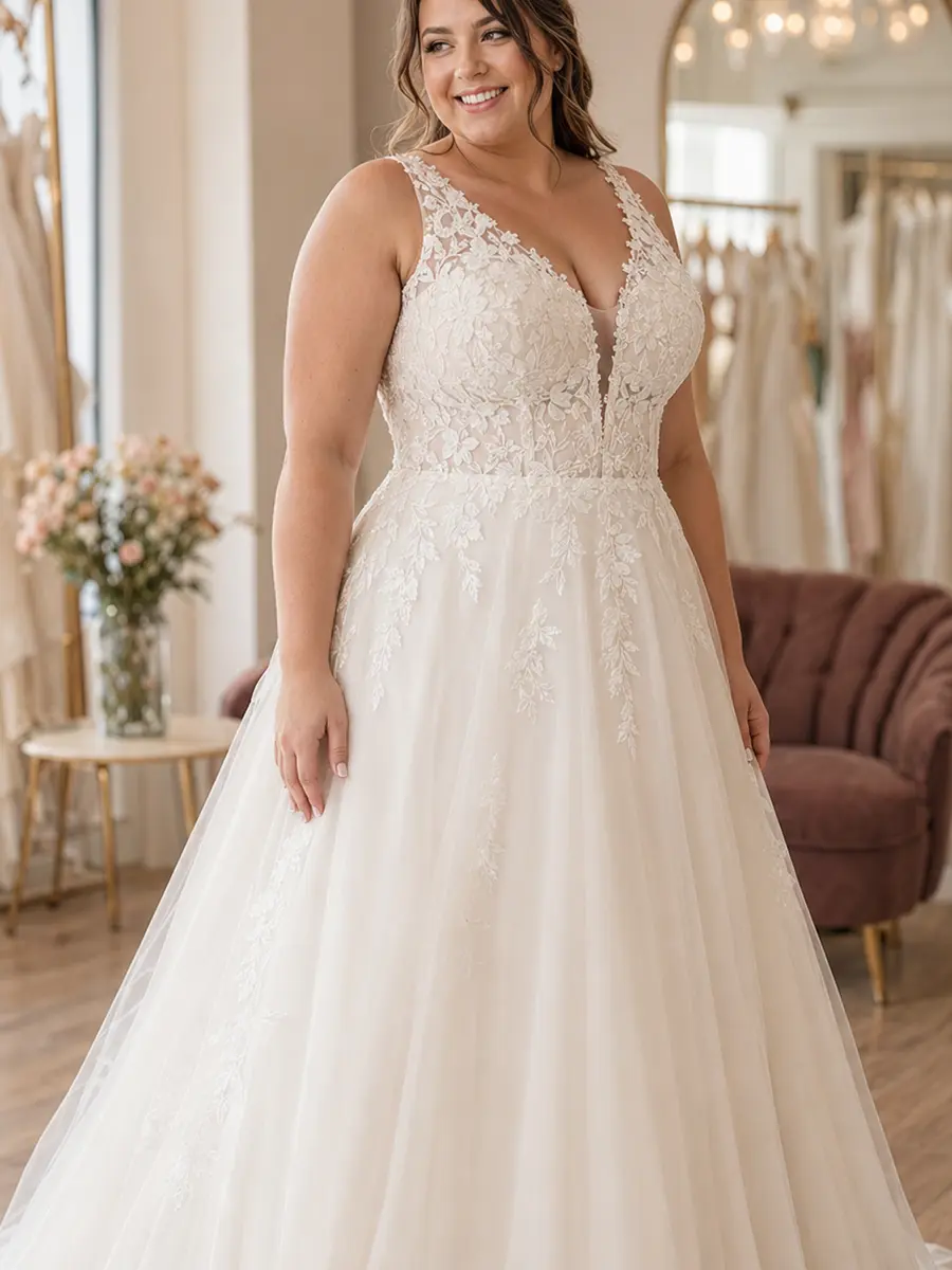 Curvy Brautmode bis Größe 60